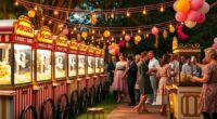 vintage popcorn cart selection