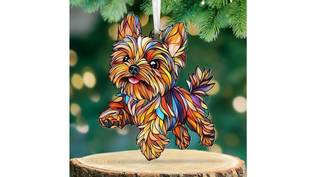 yorkie dog ornaments