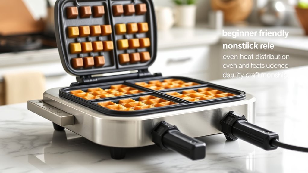 beginner friendly waffle cone iron