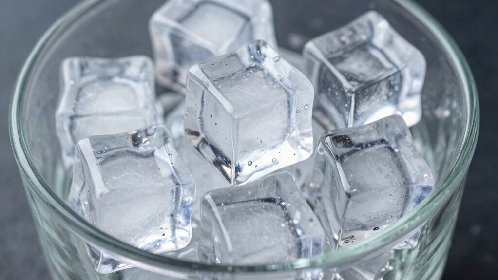clear slow melting ice