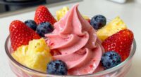 create soft scoopable fruit swirls