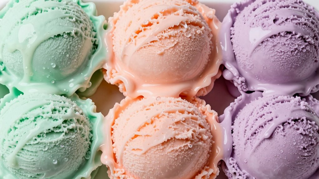 fading natural ice cream colors
