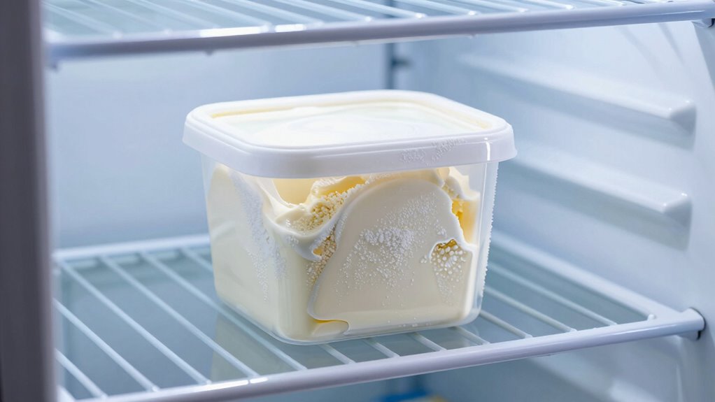 freezer dryness damages ice cream