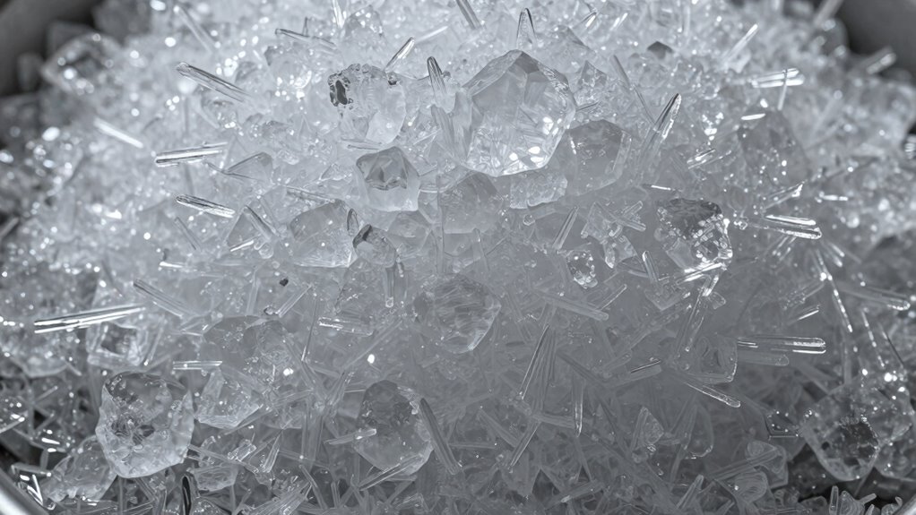 freezing rate controls crystal size