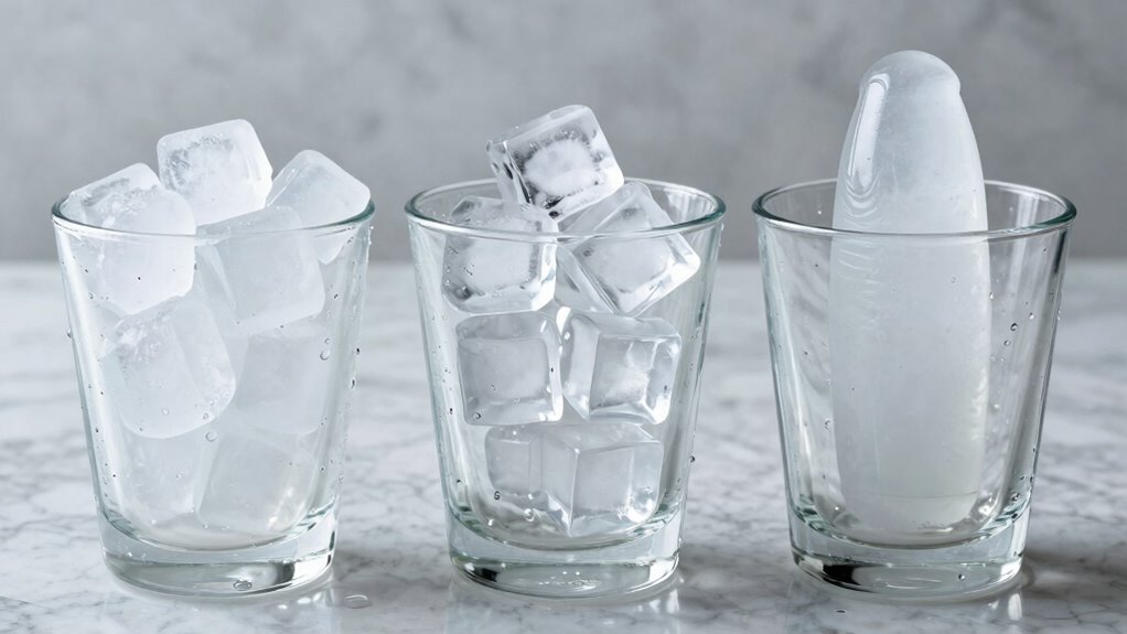 ice types melting rates