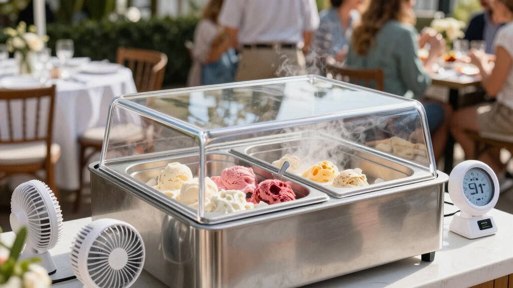 keep ice cream properly chilled