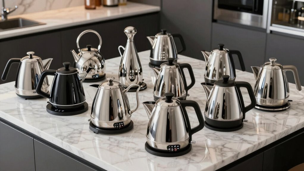 luxury high end kettle selection