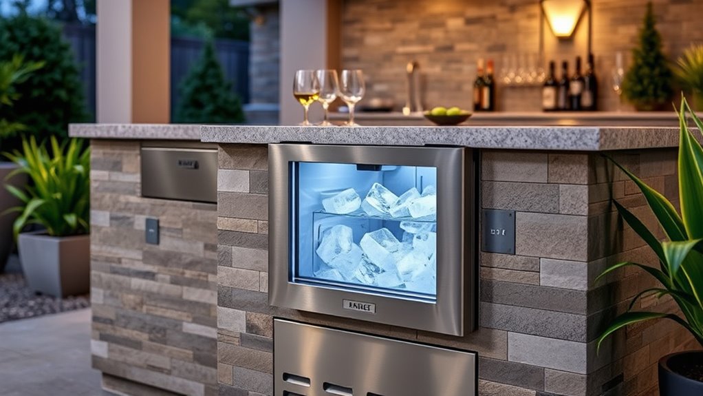 outdoor kitchen ice maker selection