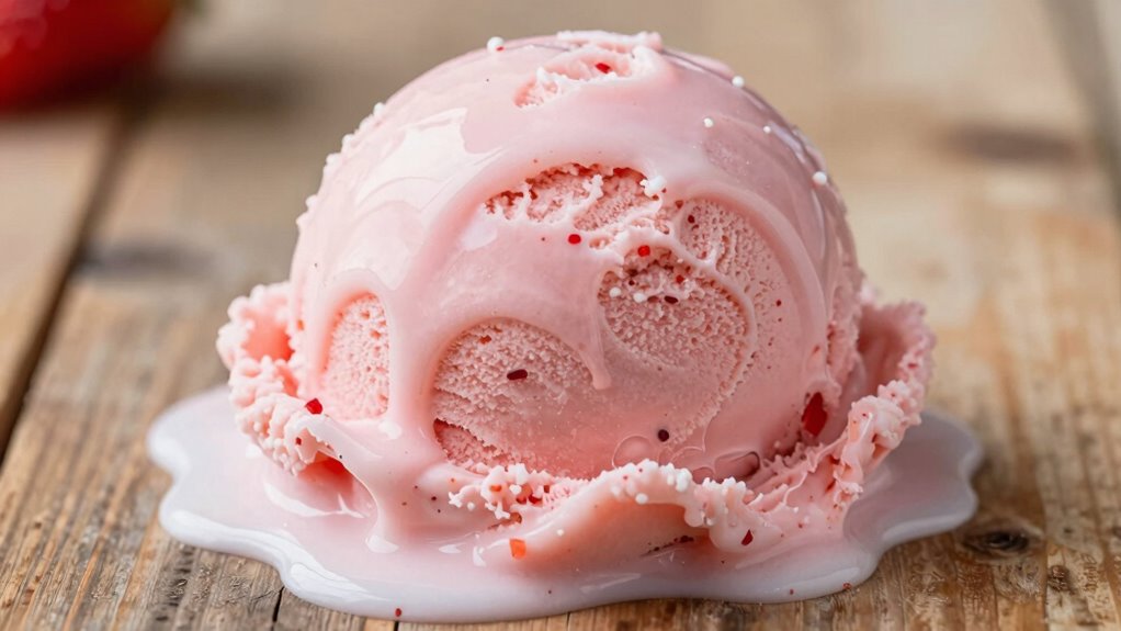 rapid flavor loss in strawberry ice cream