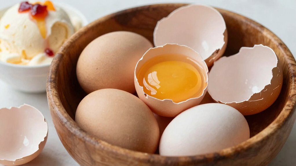 raw eggs improve ice cream
