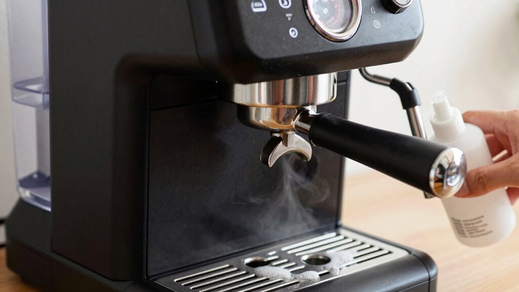 safe espresso machine cleaning