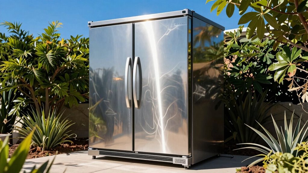 shade enhances outdoor fridge efficiency
