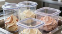 shape affects ice cream storage