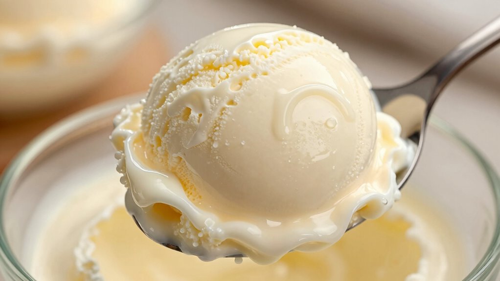 softer ice cream adheres