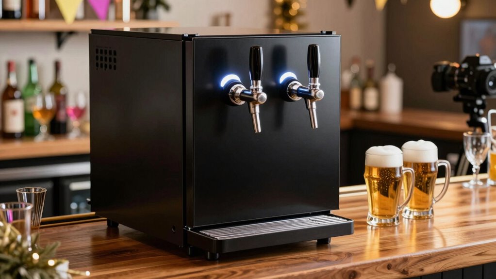 top dual tap party kegerators