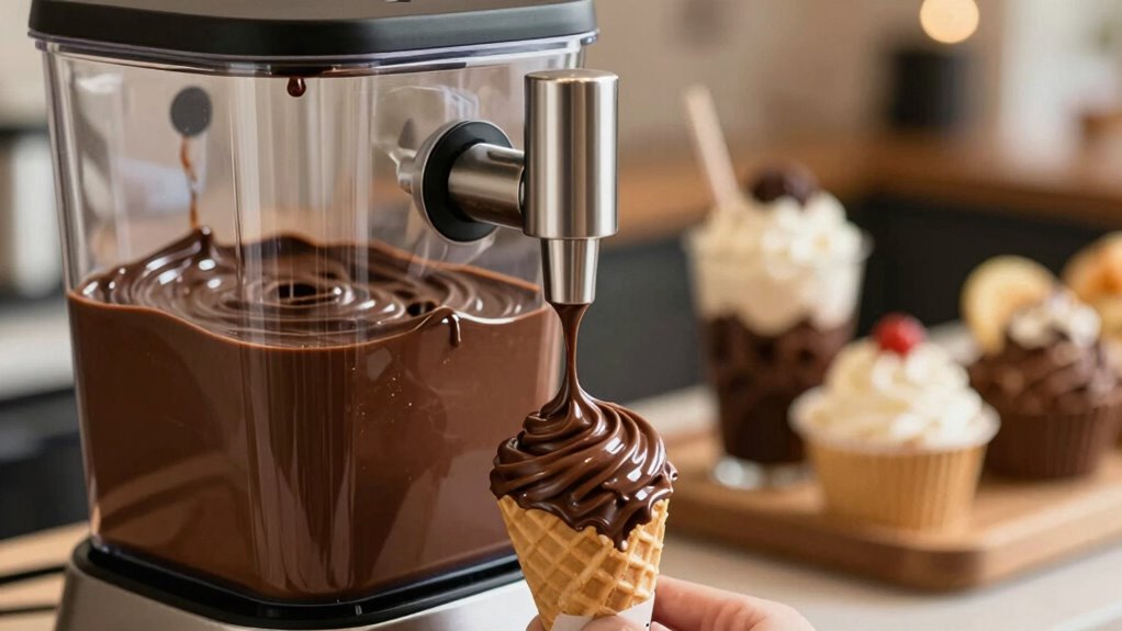 top heated fudge dispensers
