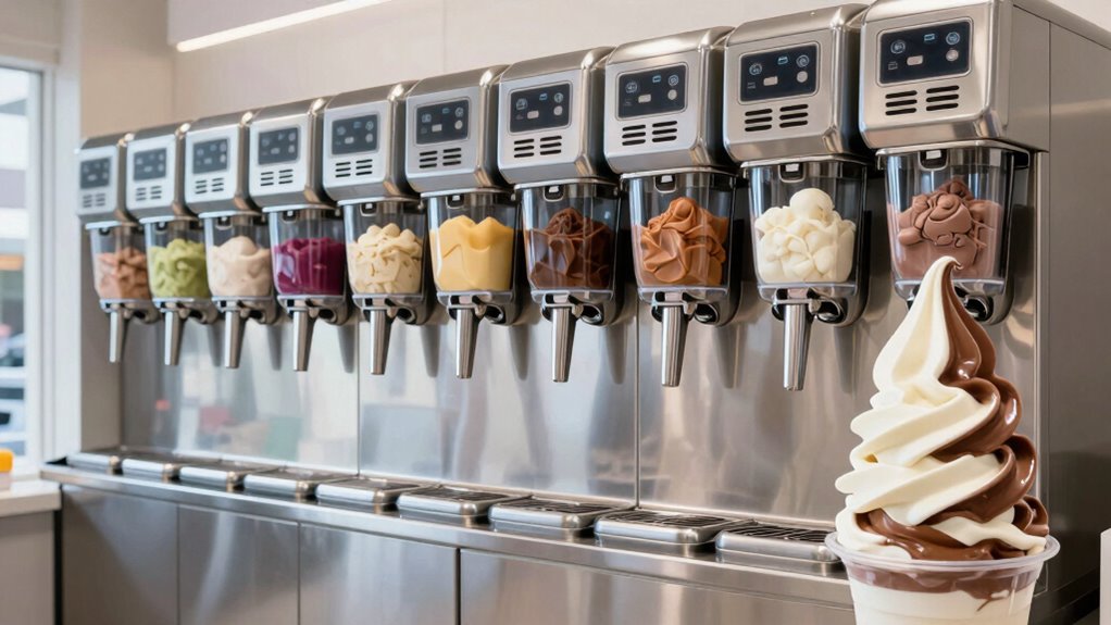 top hopper cooling ice cream machines