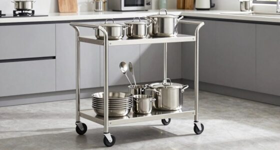 top stainless steel kitchen carts
