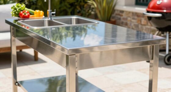top stainless steel prep tables