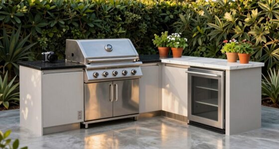 triangle layout for outdoor kitchen