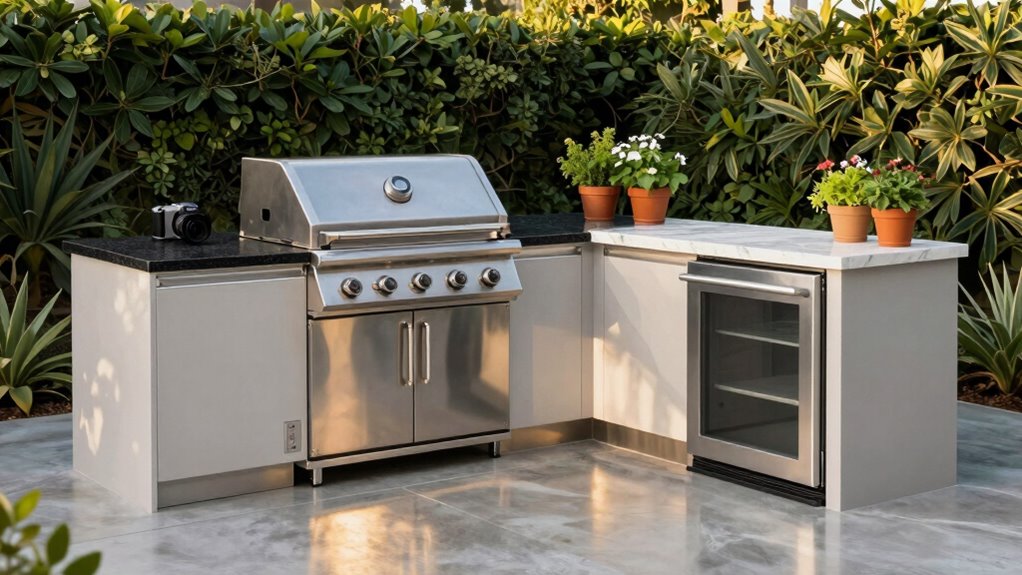 triangle layout for outdoor kitchen
