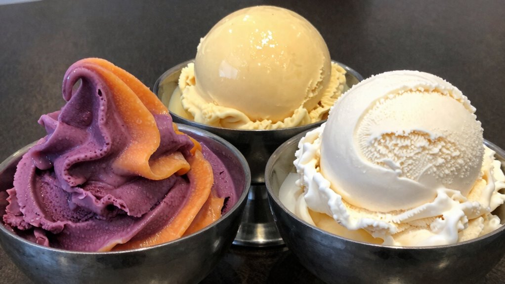 different frozen dessert bases