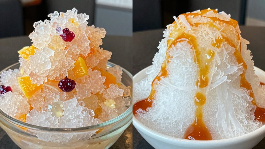 distinct icy treat textures