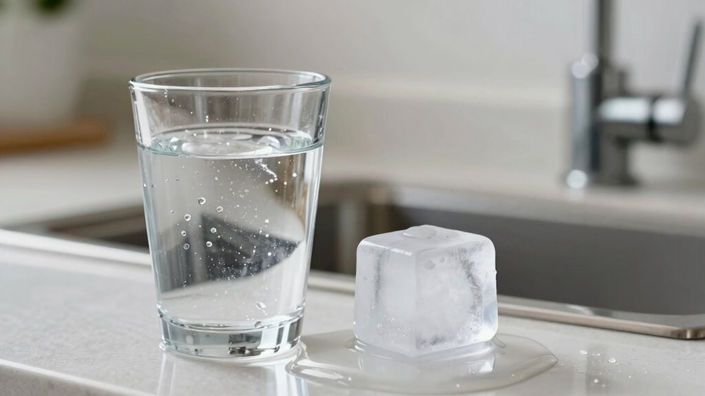 filtered water ensures pure ice