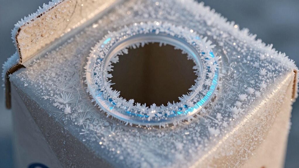 frosty ring indicates temperature fluctuations