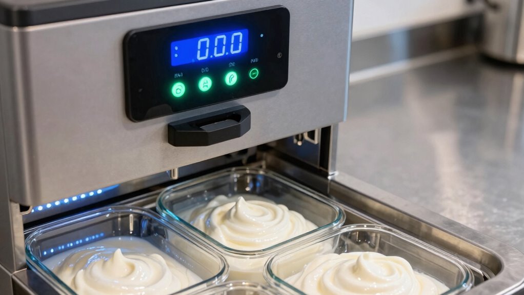 frozen yogurt pre cooling process