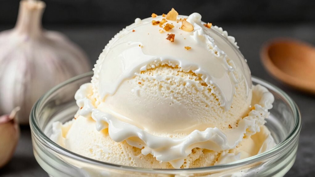 ice cream absorbs garlic odors