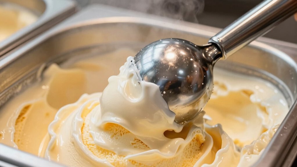 ice cream softens through agitation