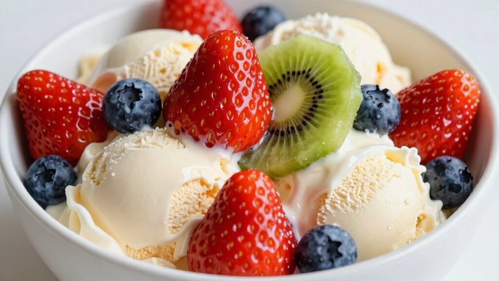mindful fruit and ice cream