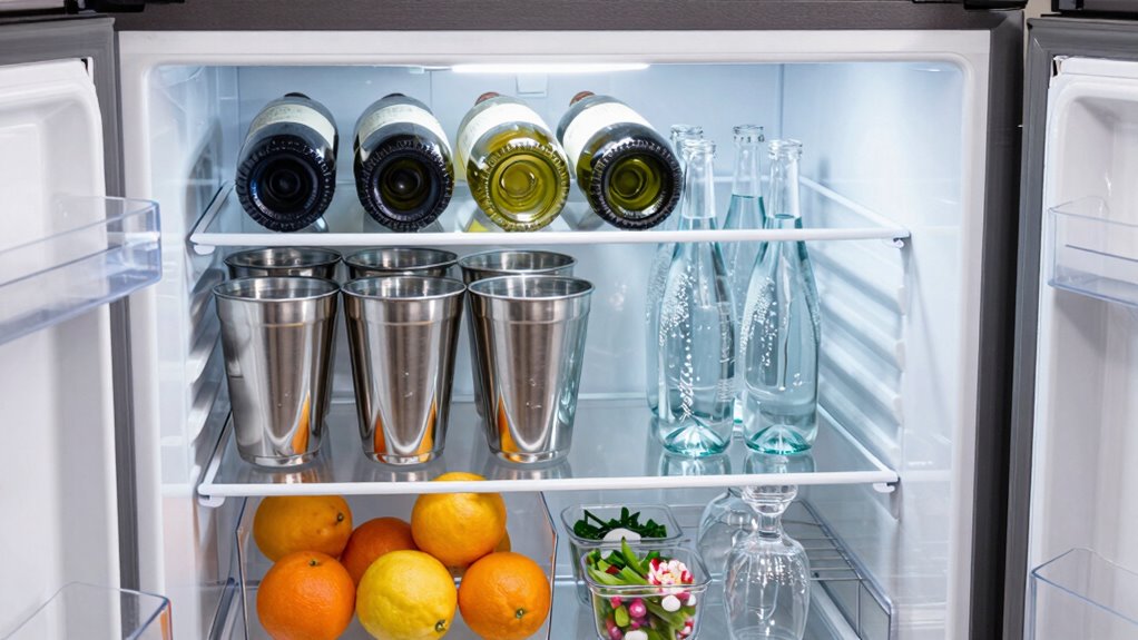 organized beverage storage zones
