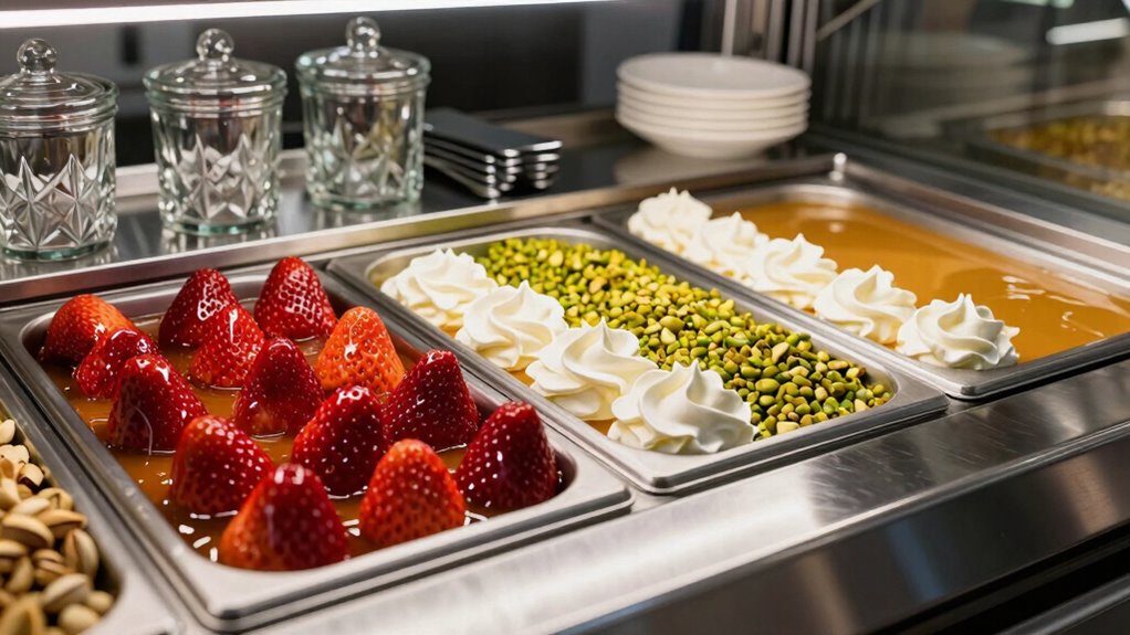organized hygienic topping storage
