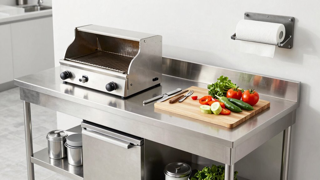 organized sanitary outdoor cooking
