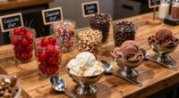 organized themed ice cream station