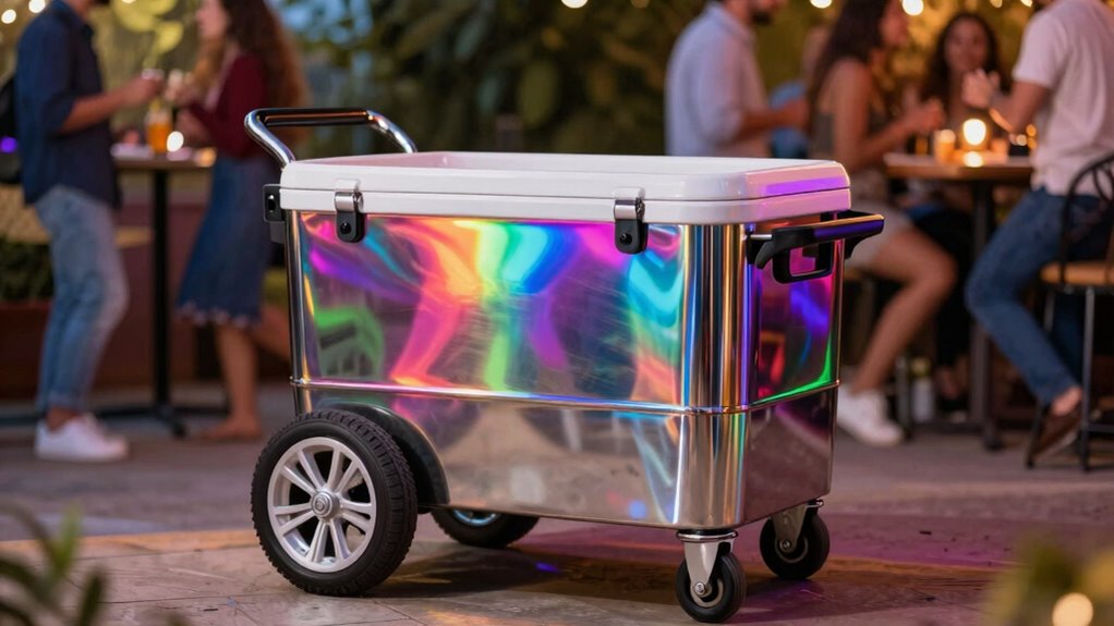 portable insulated easy maneuvering cart