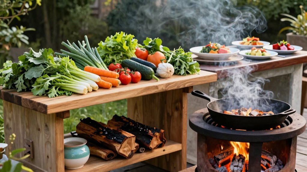 separate zones for cooking