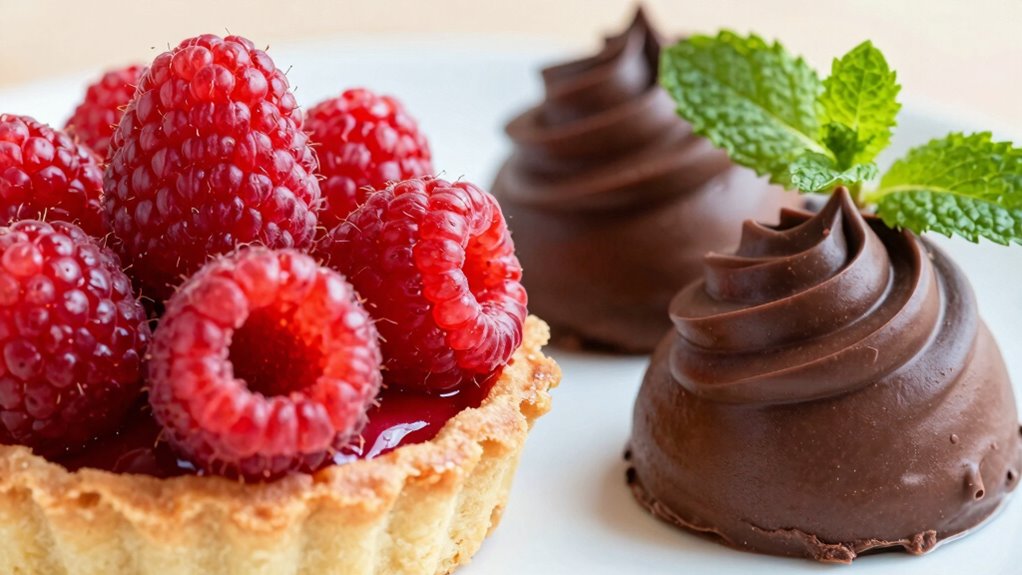tart fruit balances chocolate