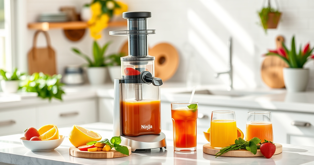 Fresh Summer Juices with Ninja NeverClog Cold Press Juicer