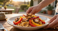 Pasta Con Pollo E Peperoni