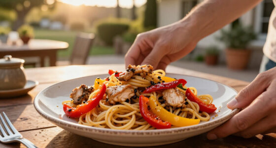 Pasta Con Pollo E Peperoni