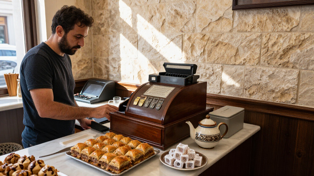 Cash Register At A Restaurant In Turkey