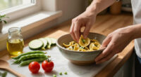 Garganelli Alle Zucchine Con Fave E Pomodoro