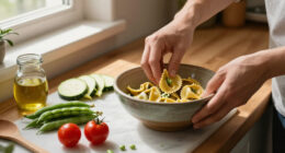 Garganelli Alle Zucchine Con Fave E Pomodoro