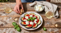 Melanzane, Pomodorini Confit E Ricotta Salata, Antipasto Vegetariano