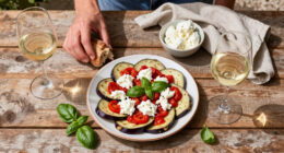 Melanzane, Pomodorini Confit E Ricotta Salata, Antipasto Vegetariano