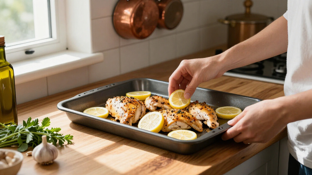Sheet Pan Tuscan Lemon Chicken