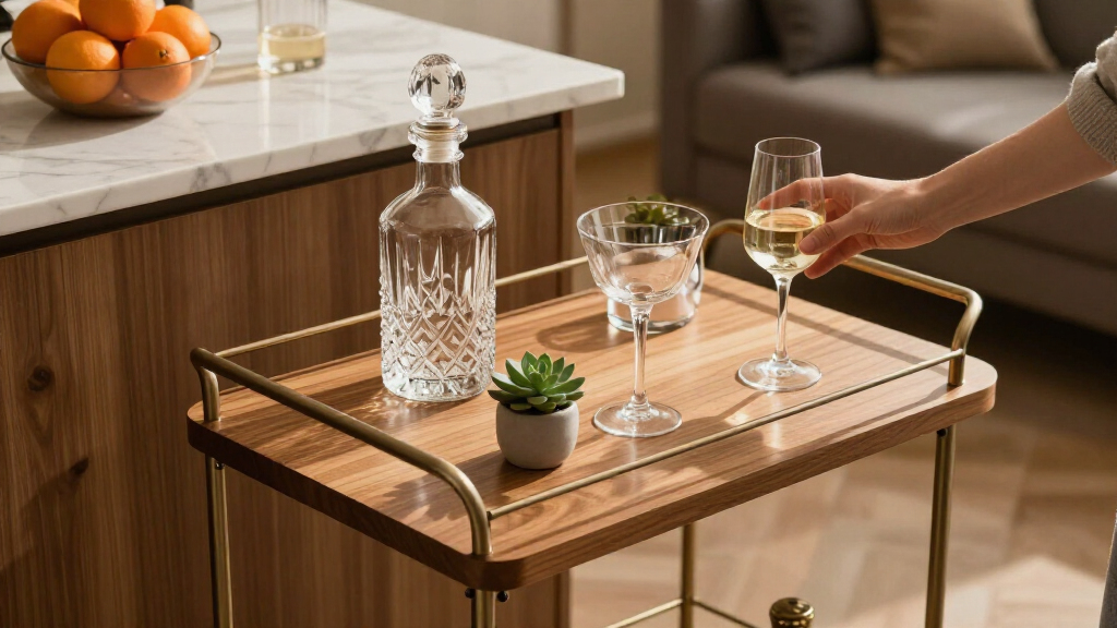 The “Beautiful” Bar Cart That Triples My Space Is $139 And Looks Like It Came From Anthropologie